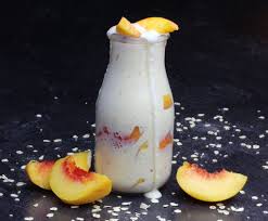 Peach milk kefir smoothie