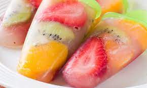 Rainbow fruit Water kefir Ice pops recipe