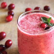 Cranberry milk kefir smoothie